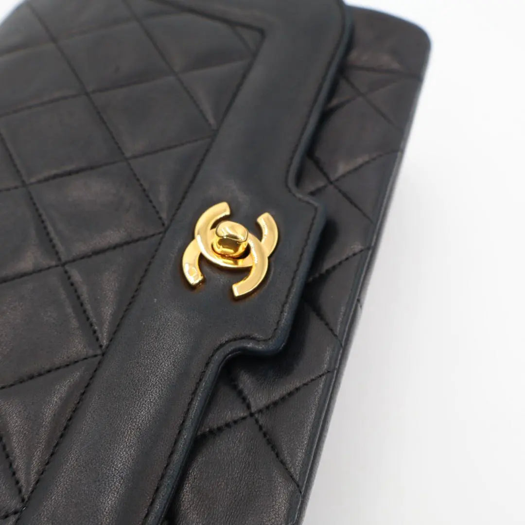 シャネル CHANEL マトラッセ シングルフラップ チェーン ショルダーバッグ ココマーク レザー ブラック レディース
