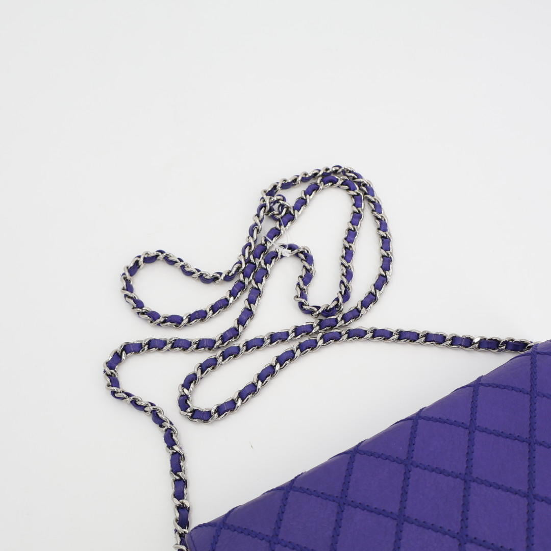 シャネル CHANEL シャネル チェーンウォレット ショルダーバッグ バッグ レディース レザー ブルー