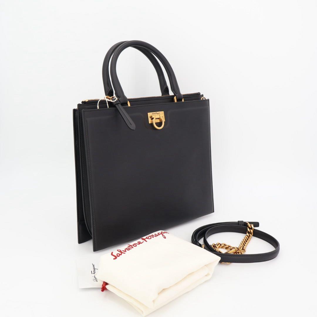 フェラガモ Ferragamo 21 H995 NERO 0724602 レディース トートショルダーバッグ