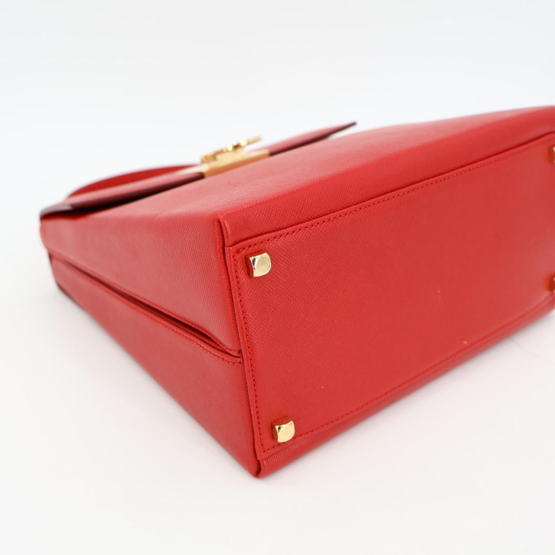 フェラガモ Salvatore Ferragamo ガンチーニ レザー 2way ショルダーバッグ レッド