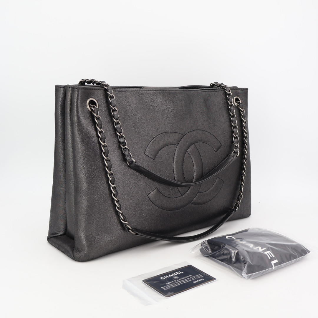 シャネル CHANEL CC ショッピングトート 虹色カーフスキン イーストウエスト