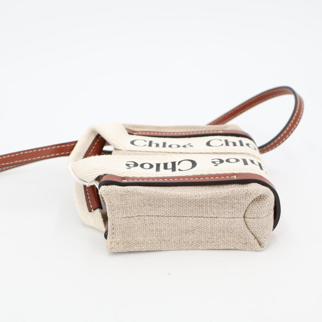 クロエ CHLOE トートバッグ woody ナノ リボン マイクロ ショルダーバッグ 美品