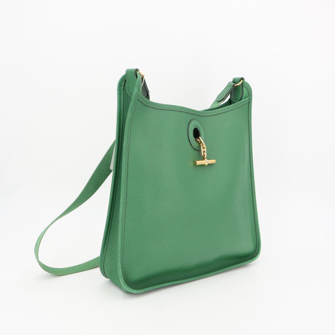 エルメス HERMES ヴェスパPM ショルダーバッグ クシュベル グリーン系 ゴールド金具 □B刻印