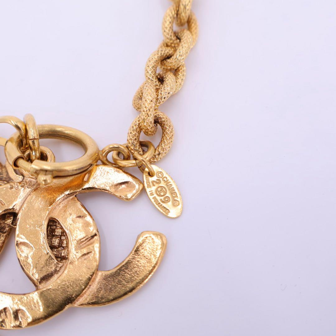 シャネル CHANEL チェーンロングネックレス ペンダント ココマーク ゴールド アクセサリー