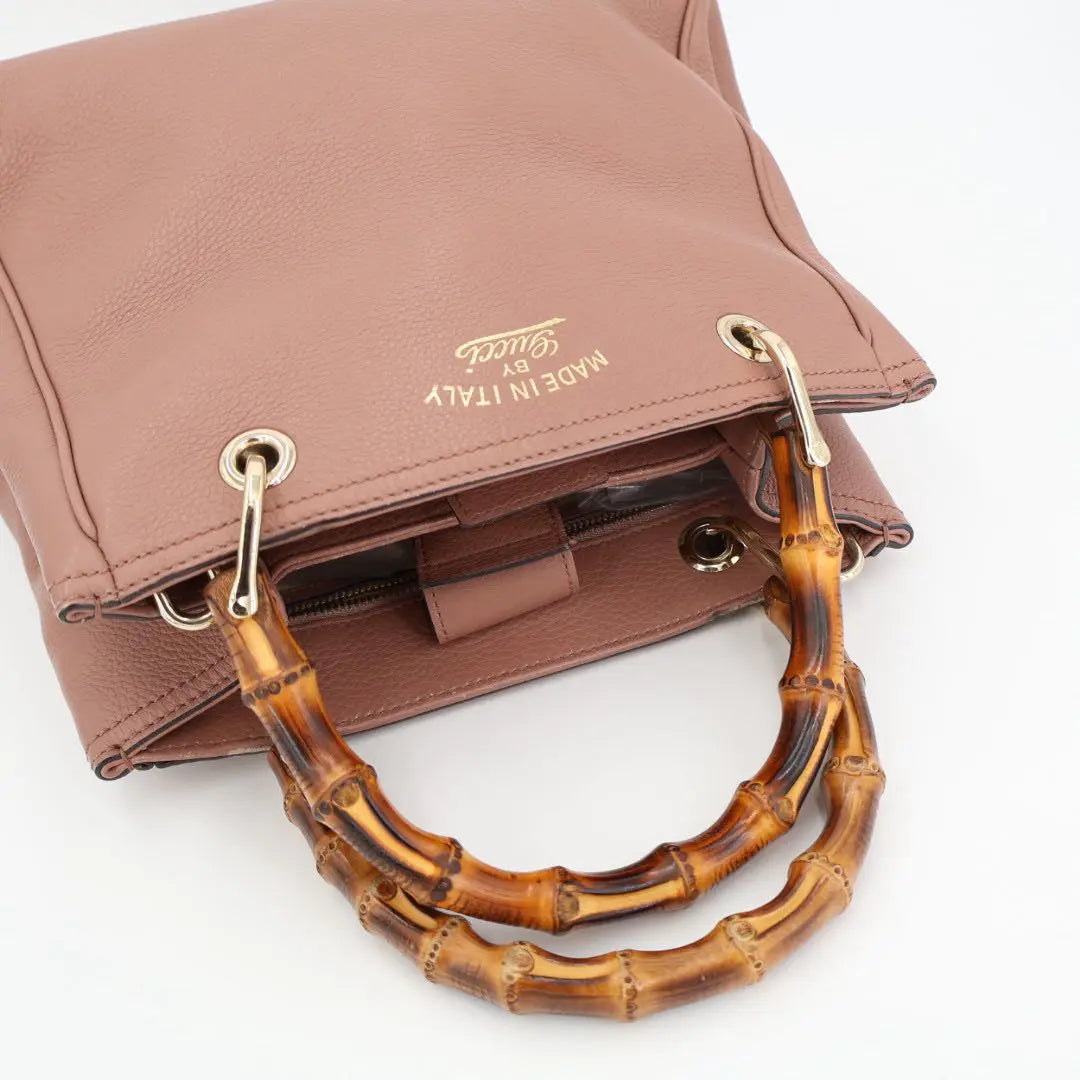 グッチ GUCCI バンブー レザー 2WAYハンドバッグ