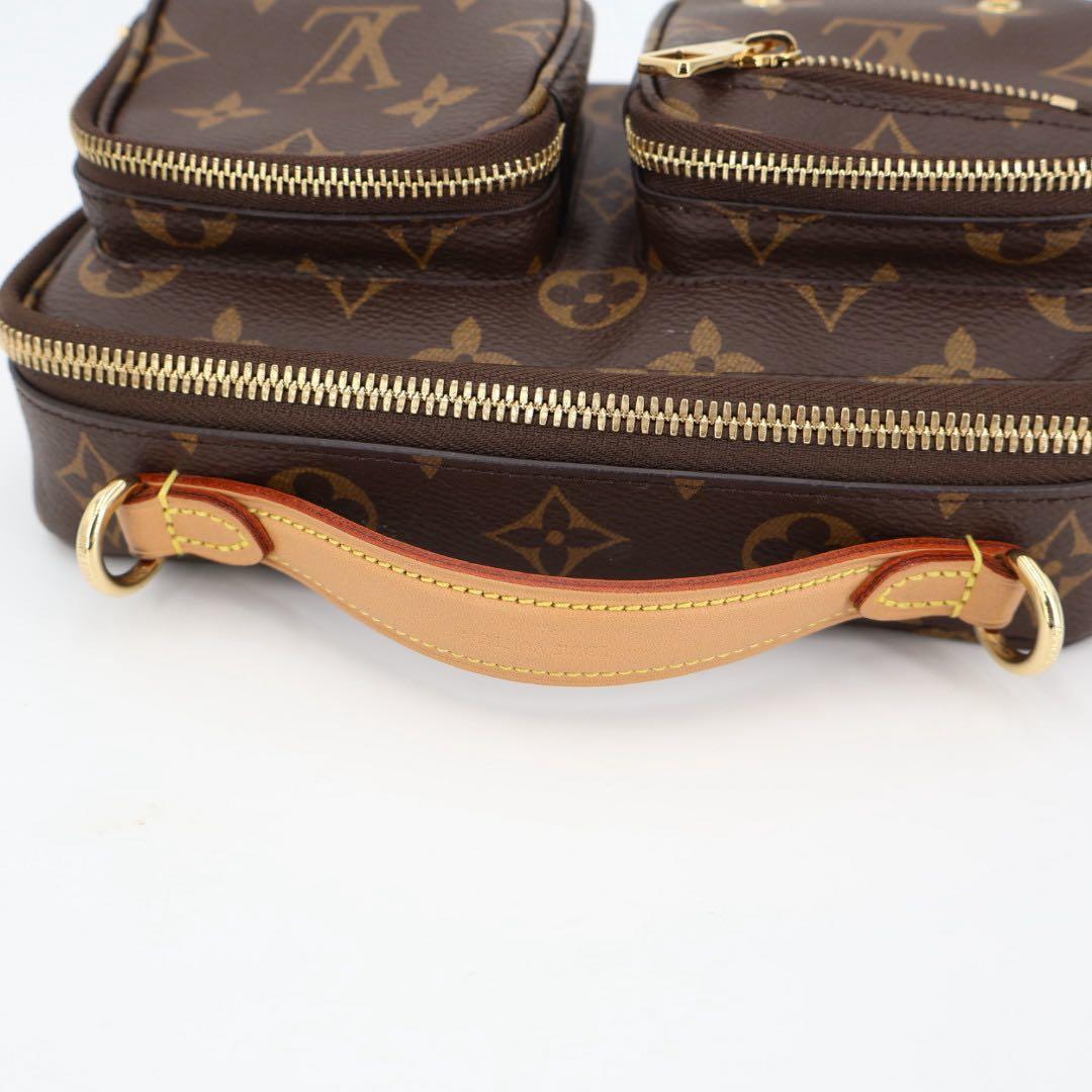 ルイ・ヴィトン LOUIS VUITTON ユーティリティ クロスボディ ショルダーバッグ バッグ PVCコーティングキャンバス レザー モノグラム ブラウン系 M80446