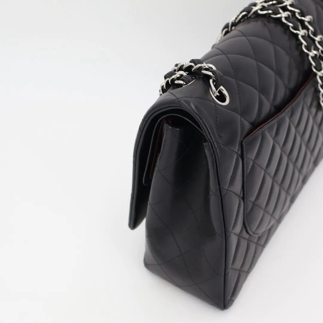 シャネル CHANEL デカマトラッセ ラムスキンシングルフラップチェーンショルダーバッグ