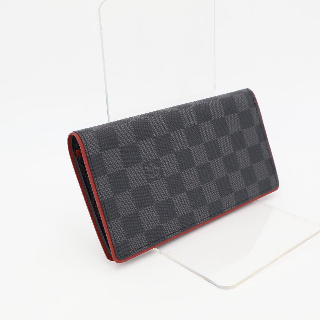 ルイヴィトン LOUIS VUITTON ポルトフォイユ・プラザ ダミエコバルト ロングウォレット 二つ折り財布 グレー/ブラック M63254