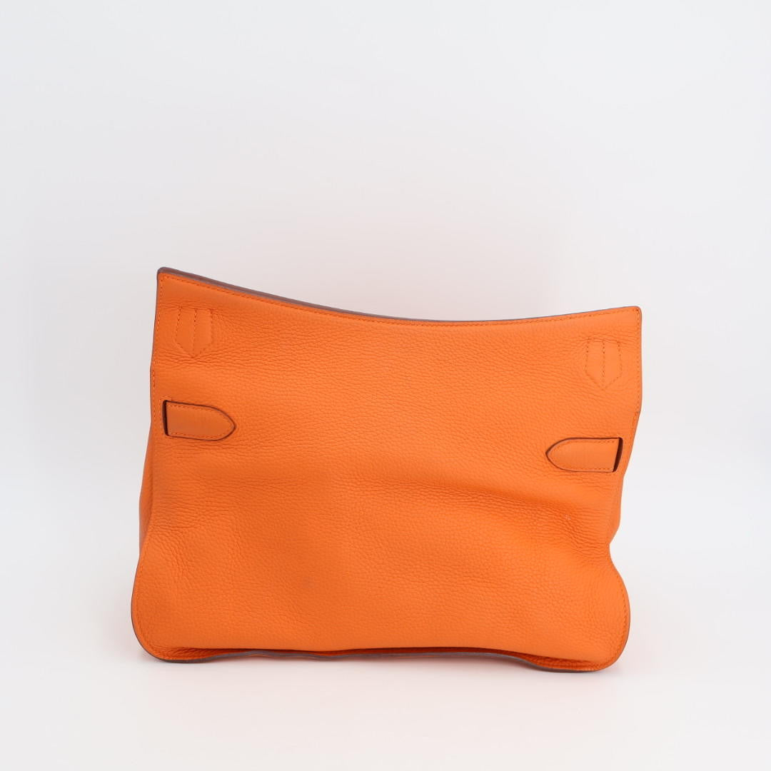 HERMES エルメス ジプシエール34 オレンジ シルバー金具 □R刻印(2014年頃)
