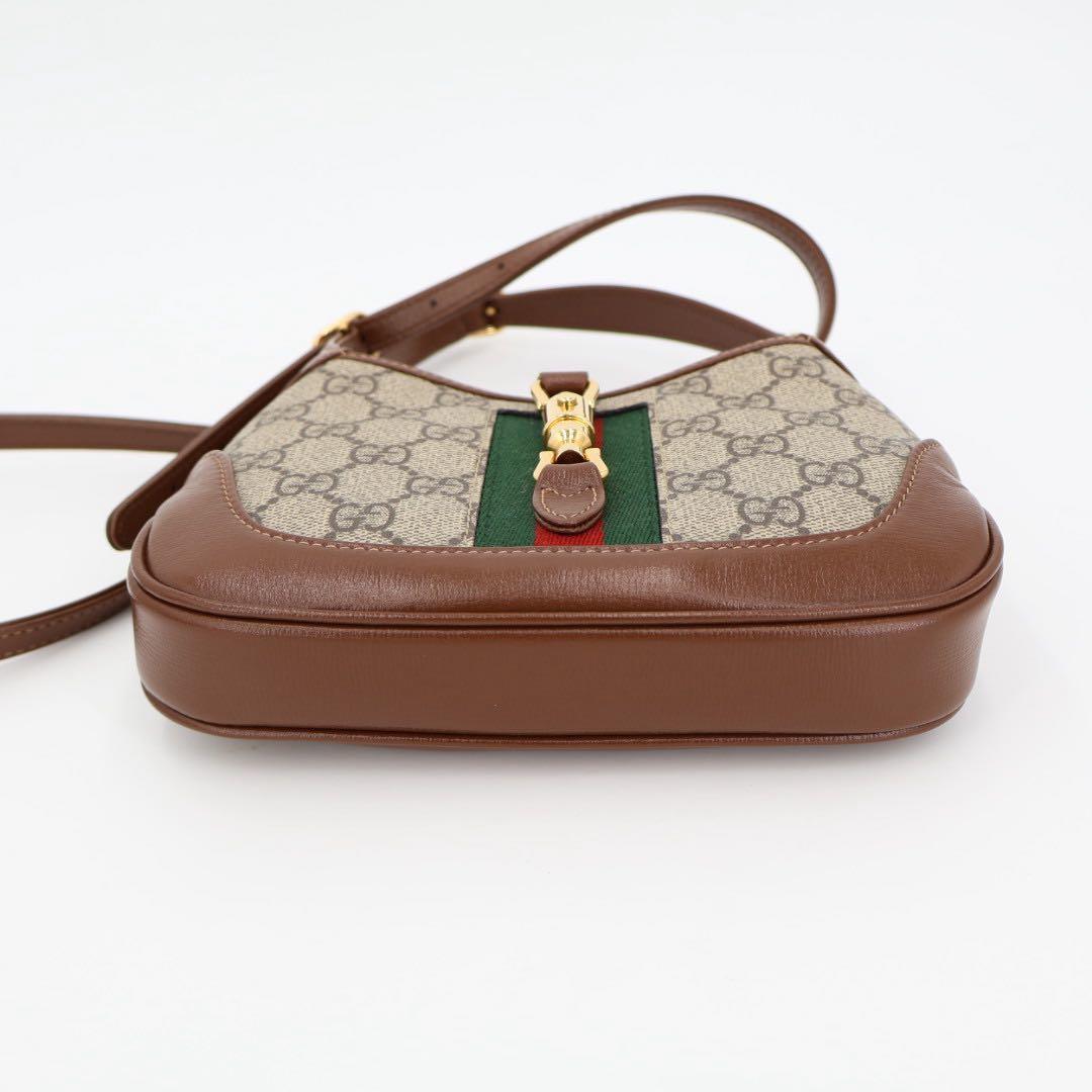グッチ GUCCI ジャッキー1961 ミニバッグ ベージュ×ブラウン GGスプリームキャンバス×レザー 637092