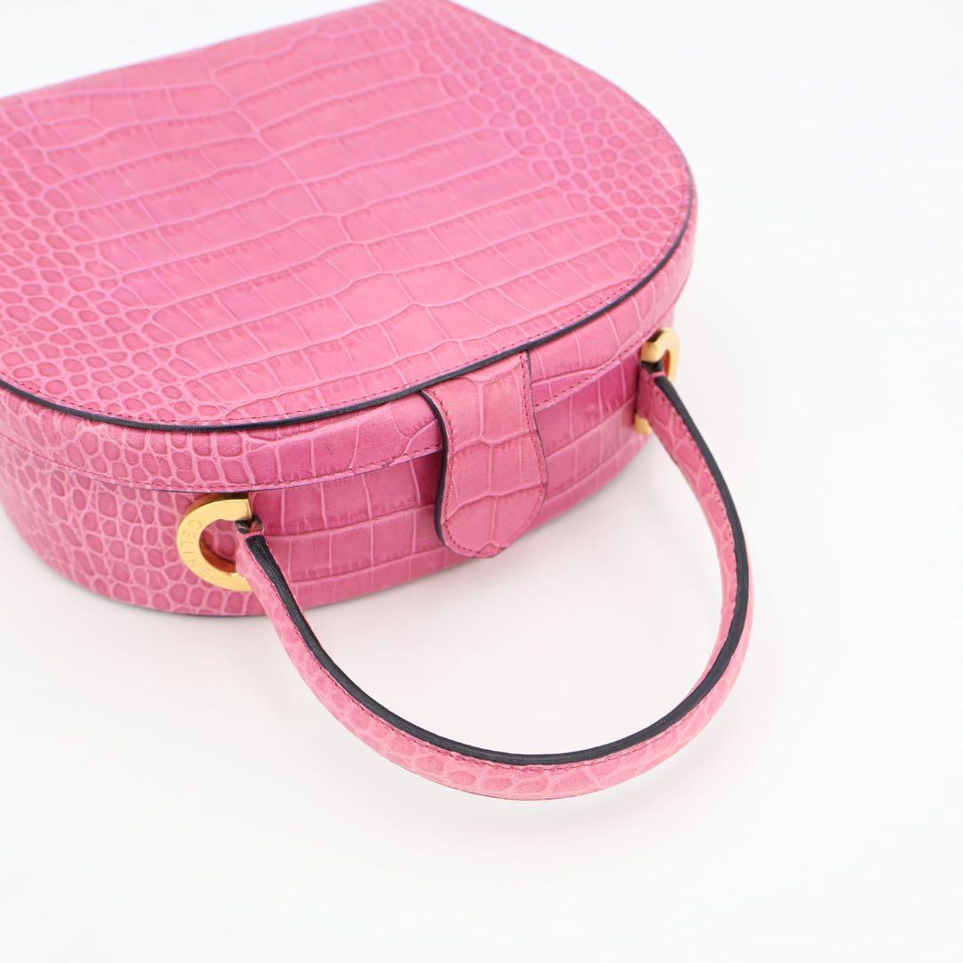 セリーヌ CELINE クロコダイル型押し　VITELLO FICELLE　ハンドバッグ　