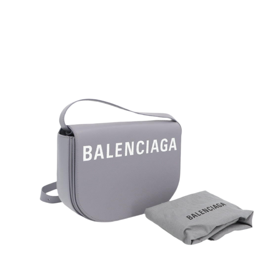 バレンシアガ BALENCIAGA ヴィル デイバッグ ショルダーバッグ レザー グレー 542207