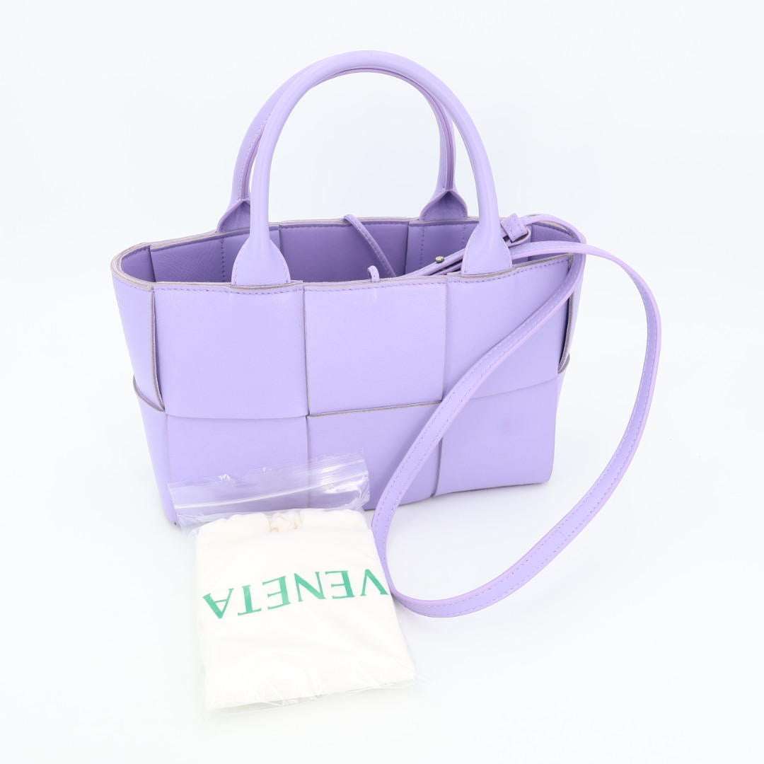 ボッテガヴェネタ BOTTEGA VENETA ミニ アルコ 2way トートバッグ パープル レディース