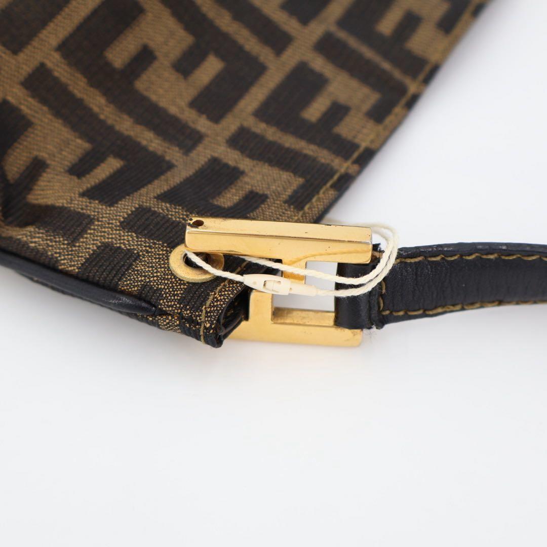 フェンディ FENDI トートバッグ ワンショルダー 2WAY 肩掛け 手提げ ズッカ柄 キャンバス×レザー 茶