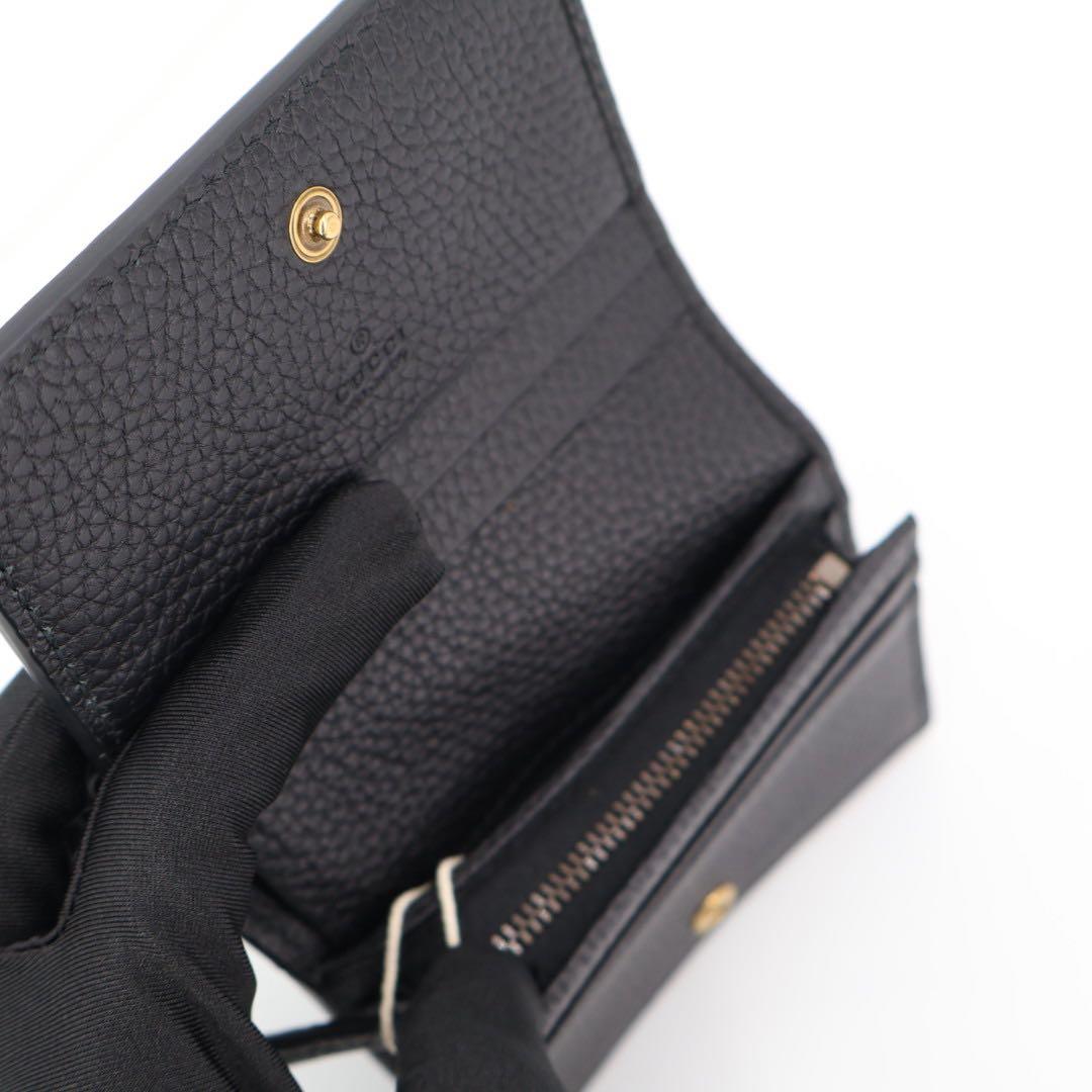 グッチ GUCCI 財布 カードケースウォレット レディース メンズ インターロッキングG パイソン ボウ 746059 ブラック