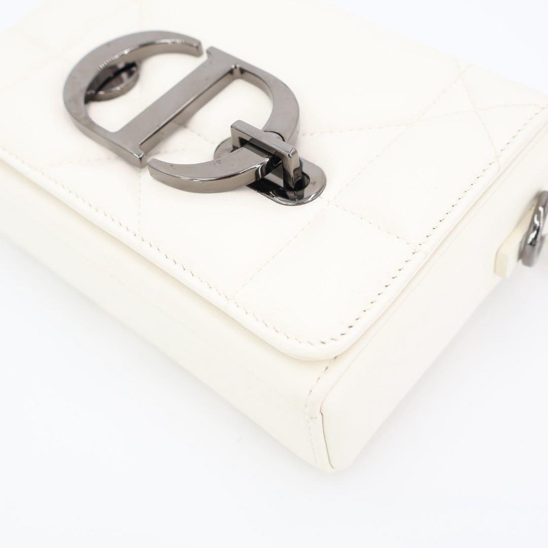 クリスチャンディオール Christian Dior カロ チェーンショルダー ホワイト バック 美品