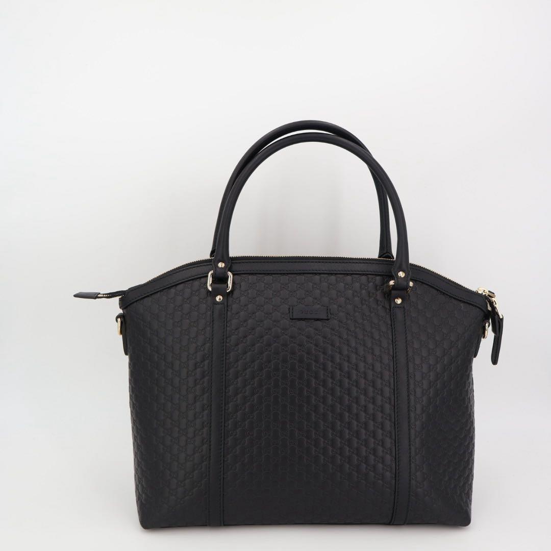 グッチ GUCCI ハンドバッグ ショルダーバッグ ショルダーバッグ マイクログッチシマ ネイビー 449657 レザー 2WAY