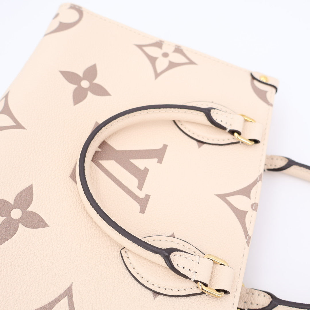 ルイヴィトン LOUIS VUITTON バイカラー モノグラム アンプラント オンザゴー PM M45654 バッグ 美品