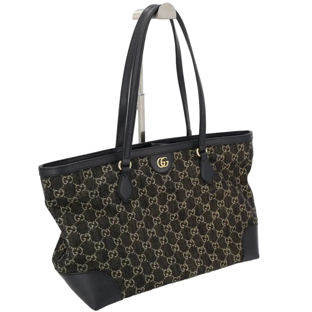 グッチ GUCCI オフィディア ミディアム トートバッグ 631685 ブラック GGジャカードデニム