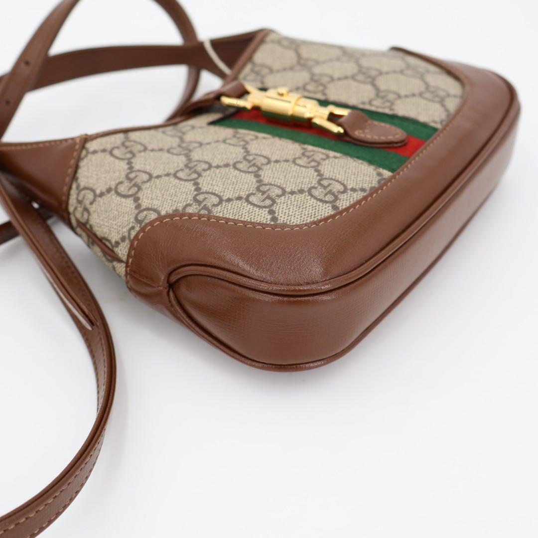 グッチ GUCCI ジャッキー1961 ミニバッグ ベージュ×ブラウン GGスプリームキャンバス×レザー 637092
