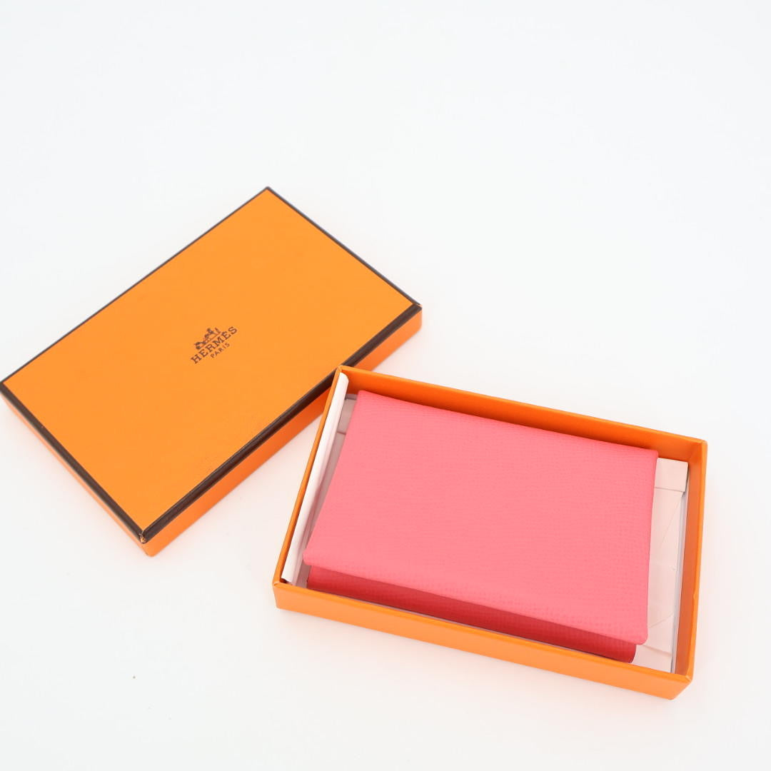 エルメス HERMES カードケース カルヴィ レザー ピンク レディース