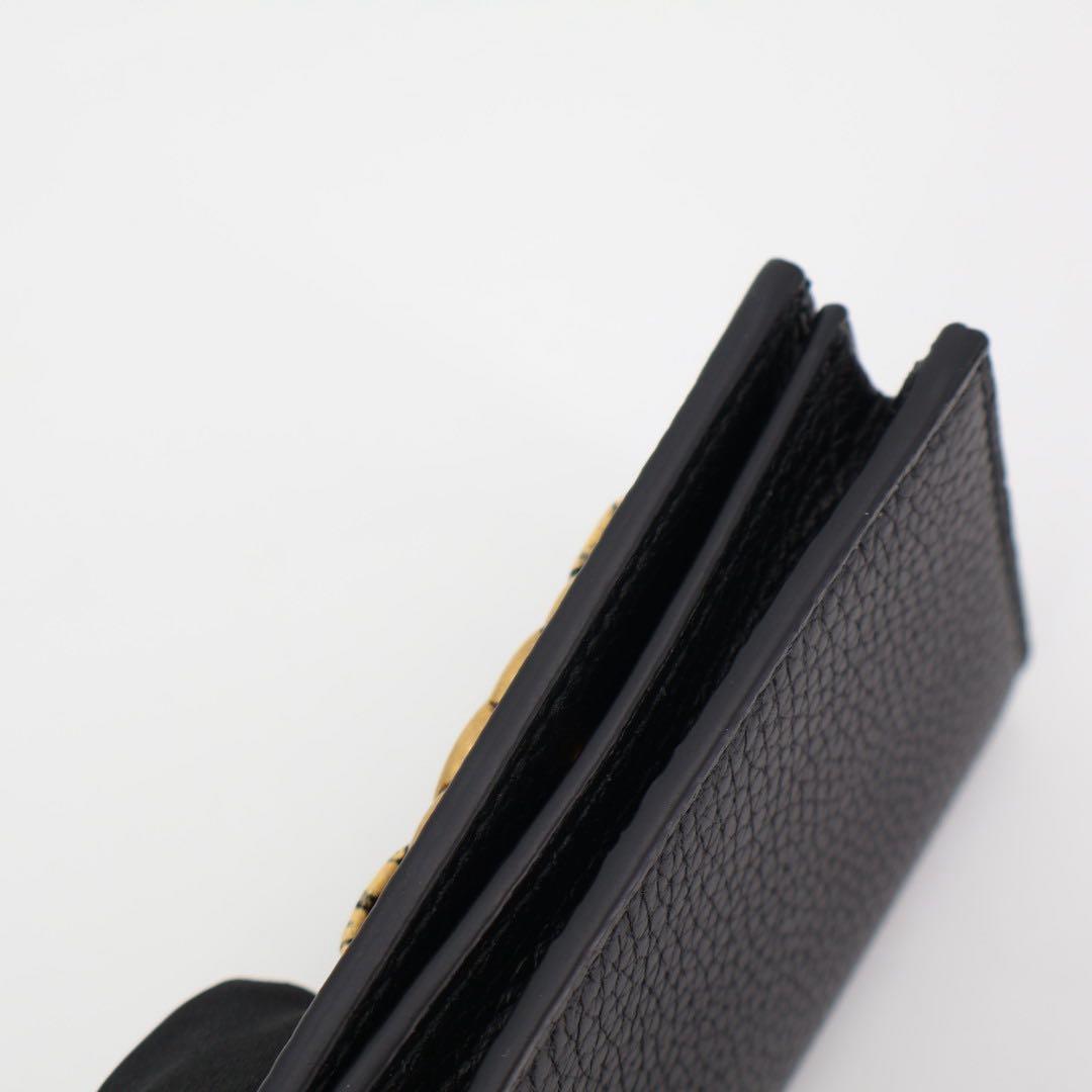 グッチ GUCCI 財布 カードケースウォレット レディース メンズ インターロッキングG パイソン ボウ 746059 ブラック