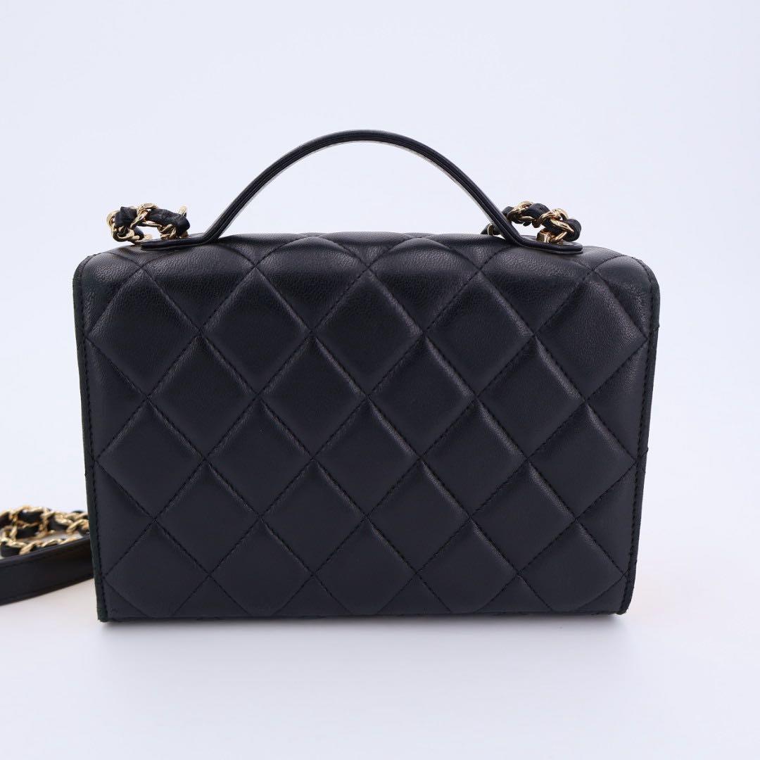 シャネル CHANEL ミニマトラッセ ラムスキン シングルフラップ シングルチェーンバッグ