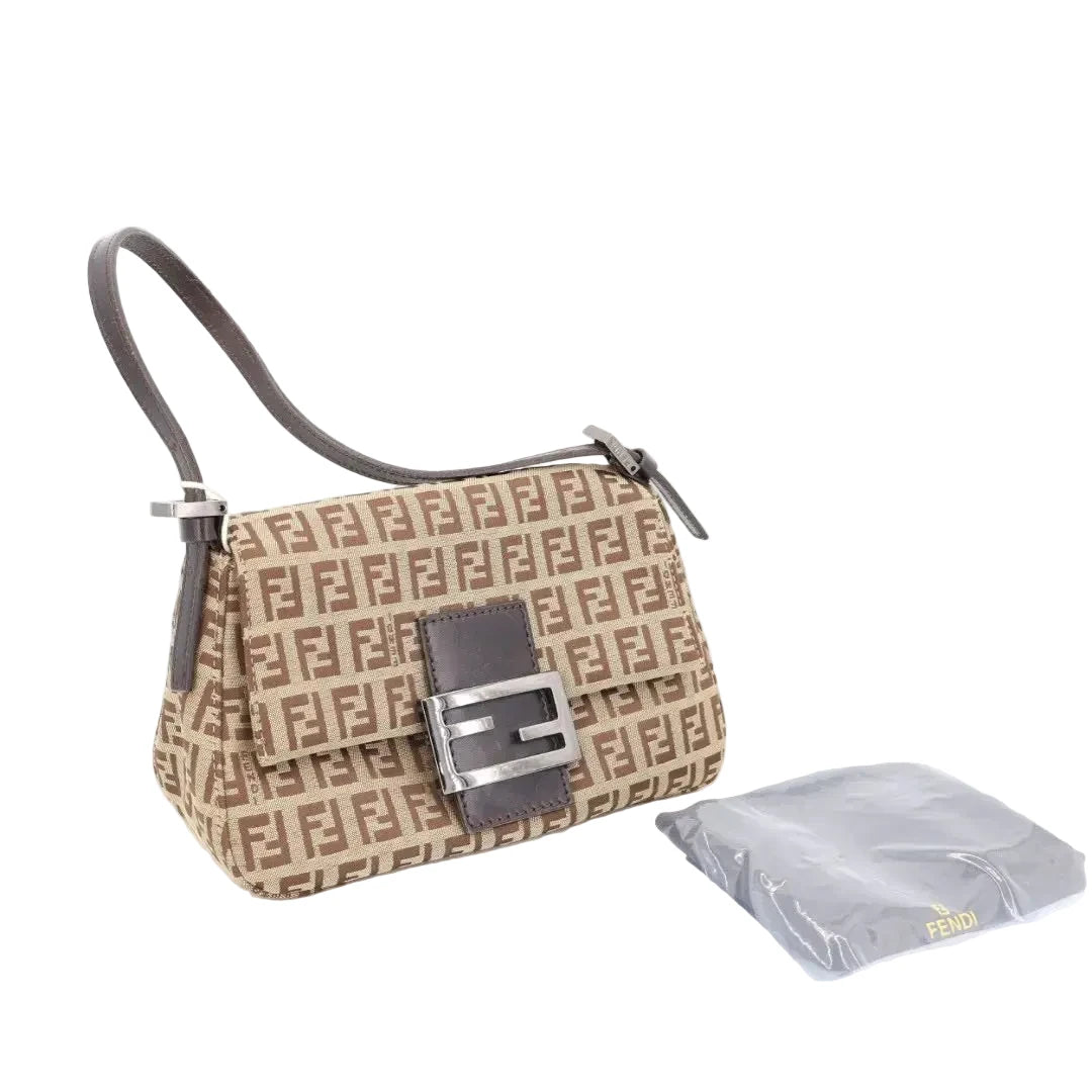 フェンディ FENDI ズッキーノ柄 ミニマンマバケットバッグ レディース セミショルダーバッグ