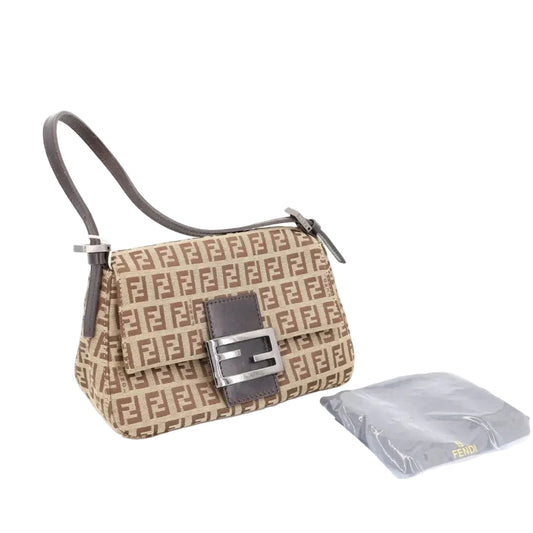 フェンディ FENDI ズッキーノ柄 ミニマンマバケットバッグ レディース セミショルダーバッグ
