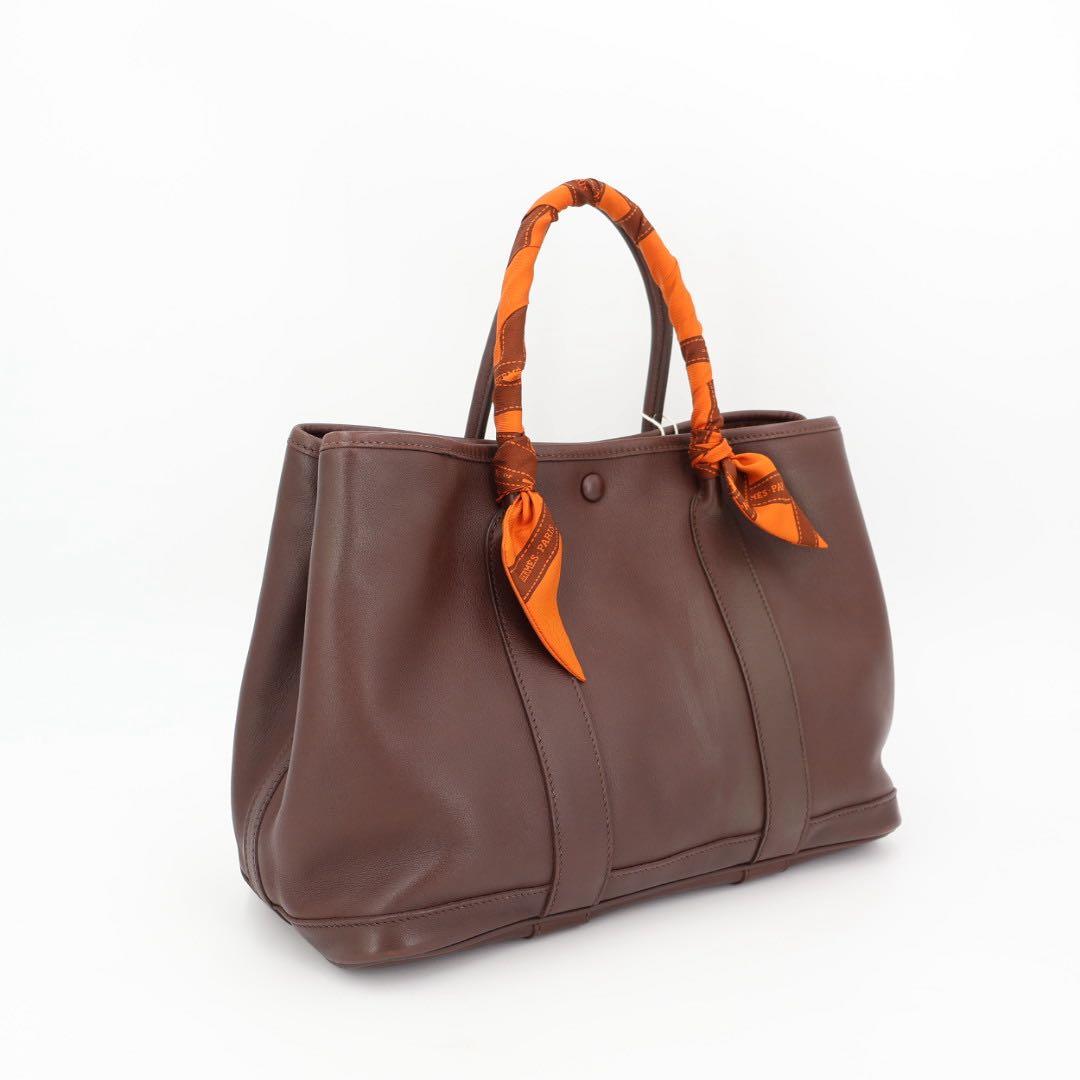 エルメス HERMES ガーデンツイリーTPM ヴォースイフト ハバナ スモール トートバッグ ハンドバッグ ガーデンパーティ30 ガーデンパーティー