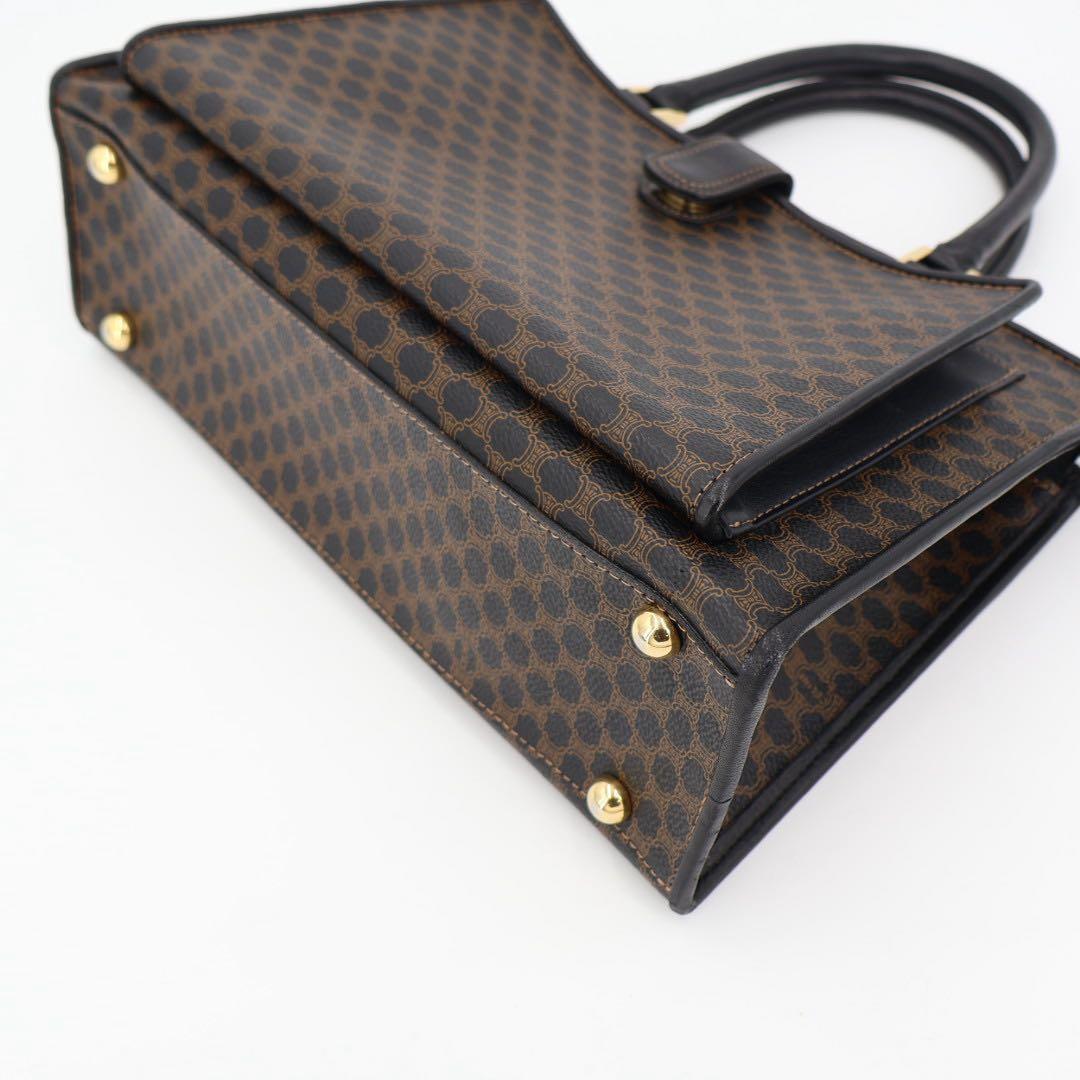 セリーヌ CELINE ハンドバッグ 黒マカダム トリオンフ トートバッグ