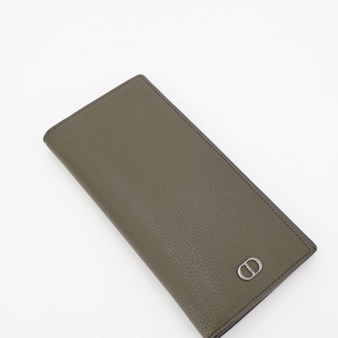 クリスチャンディオール Christian Dior バーティカルロングウォレット　ベージュ　レザー2ESBC002CDI　長財布