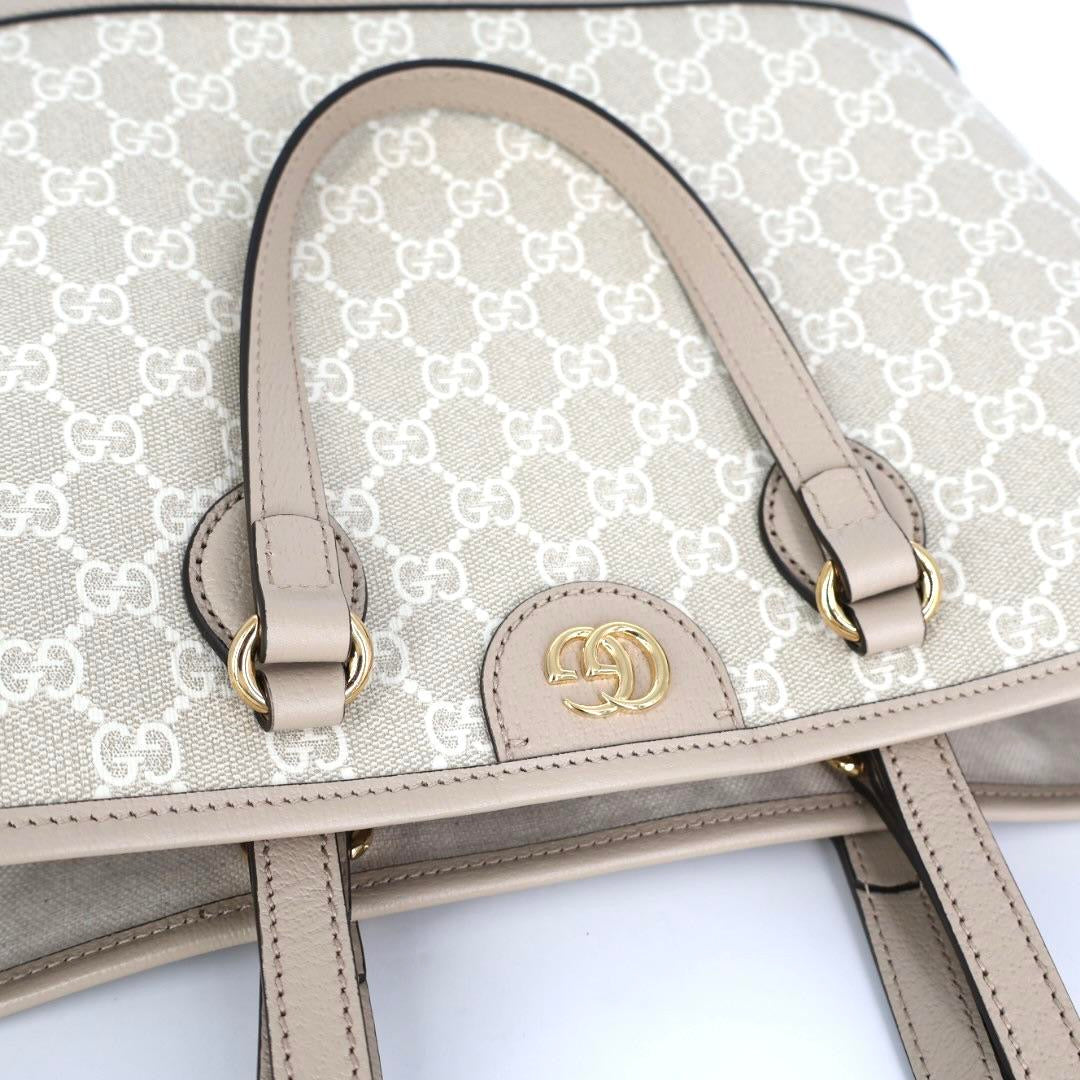 グッチ GUCCI バッグ レディース トートバッグ ショルダーバッグ スモールトートバッグ オフィディア GGスプリーム ホワイト ベージュ