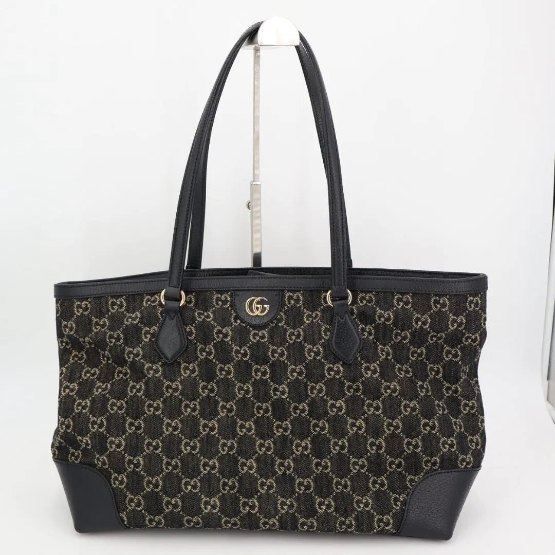 グッチ GUCCI オフィディア ミディアム トートバッグ 631685 ブラック GGジャカードデニム