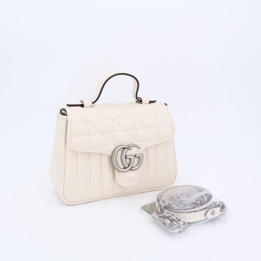 グッチ GUCCI GGマーモント シリーズ ミニハンドバッグ 583571-UM8AN-9022 美品