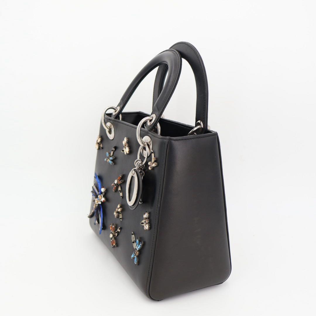 クリスチャンディオール Christian Dior レディディオール レザー 2WAYハンドバッグ ブラック