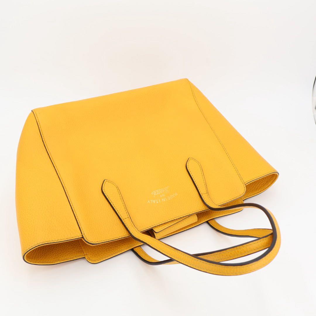グッチ GUCCI スウィング イエロー ゴールド金具 レザー 354397 トートバッグ ショルダーバッグ
