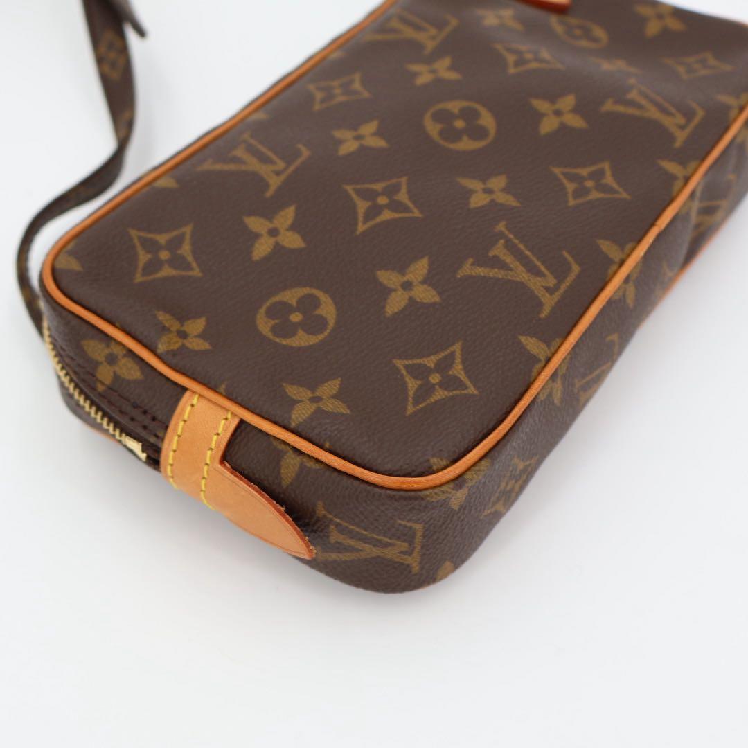 ルイ・ヴィトン LOUIS VUITTON モノグラム マルリーバンドリエール M51828 ブラウン PVC ショルダーバッグ