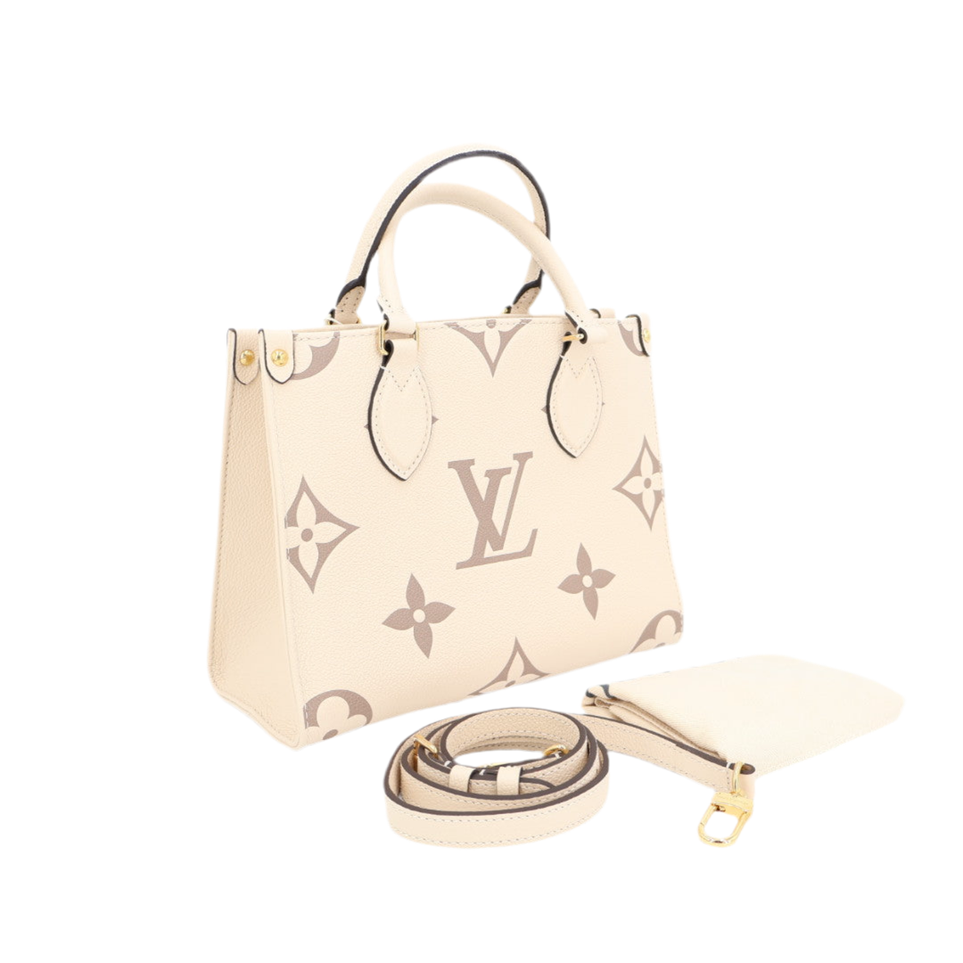ルイヴィトン LOUIS VUITTON バイカラー モノグラム アンプラント オンザゴー PM M45654 バッグ 美品