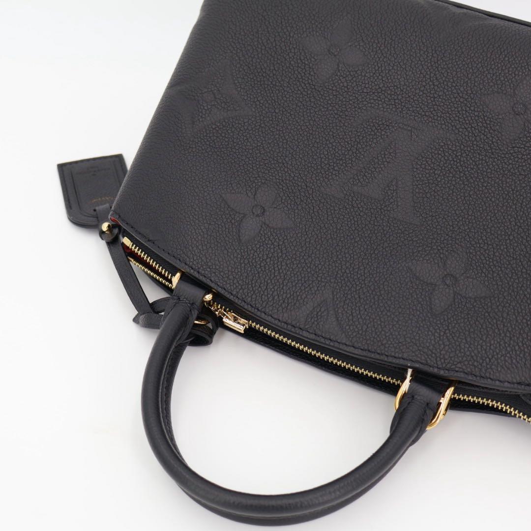 ルイヴィトン LOUIS VUITTON プティパレPM 2WAY ハンドバッグ モノグラムアンプラント レザー ショルダーバッグ ブラック M58916