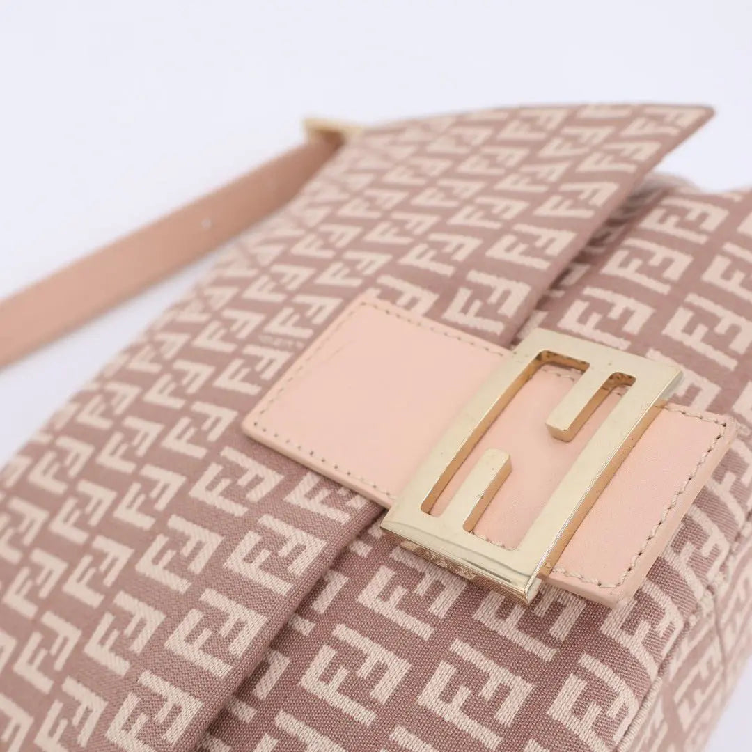 フェンディ Fendi ズッキーノ マンマバケット キャンバス×レザー ショルダーバッグ