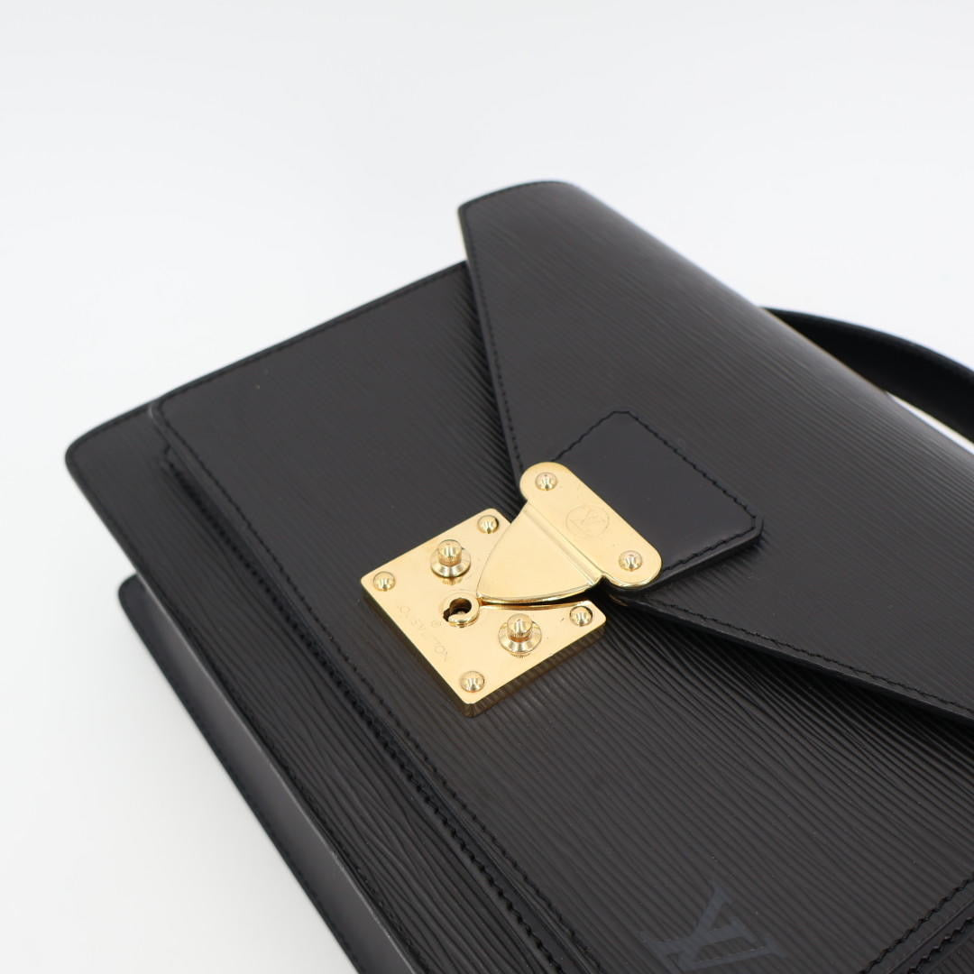 ルイヴィトン LOUIS VUITTON エピ モンソー ハンドバッグ ショルダーバッグ 2WAY M52122 ノワール ブラック レザー レディース