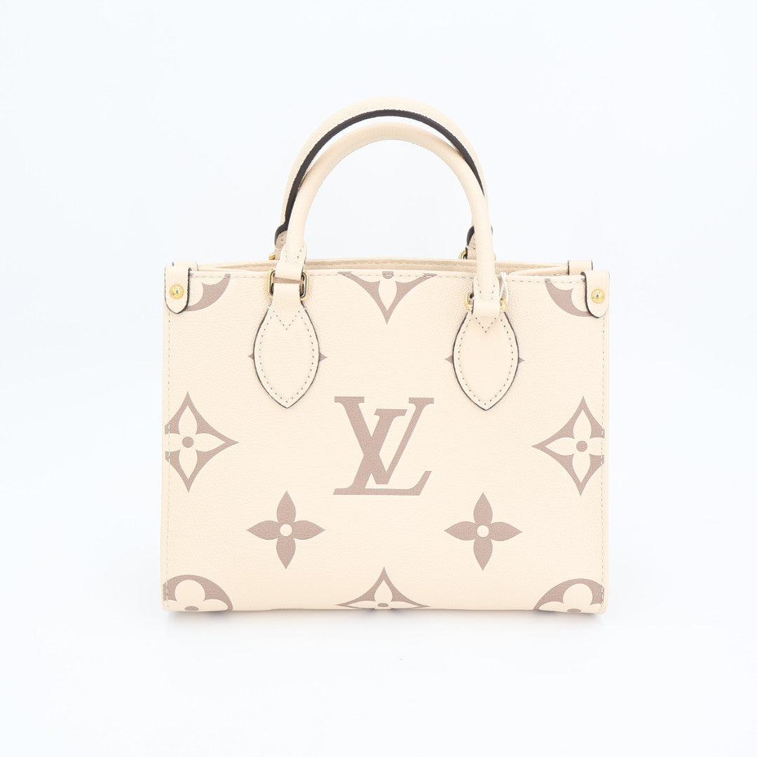 ルイヴィトン LOUIS VUITTON バイカラー モノグラム アンプラント オンザゴー PM M45654 バッグ 美品