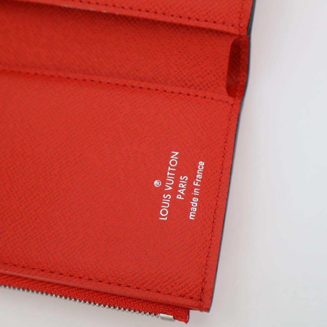ルイヴィトン LOUIS VUITTON シュプリーム　 ケース付三つ折財布 財布 チェーンウォレット エピ レッド