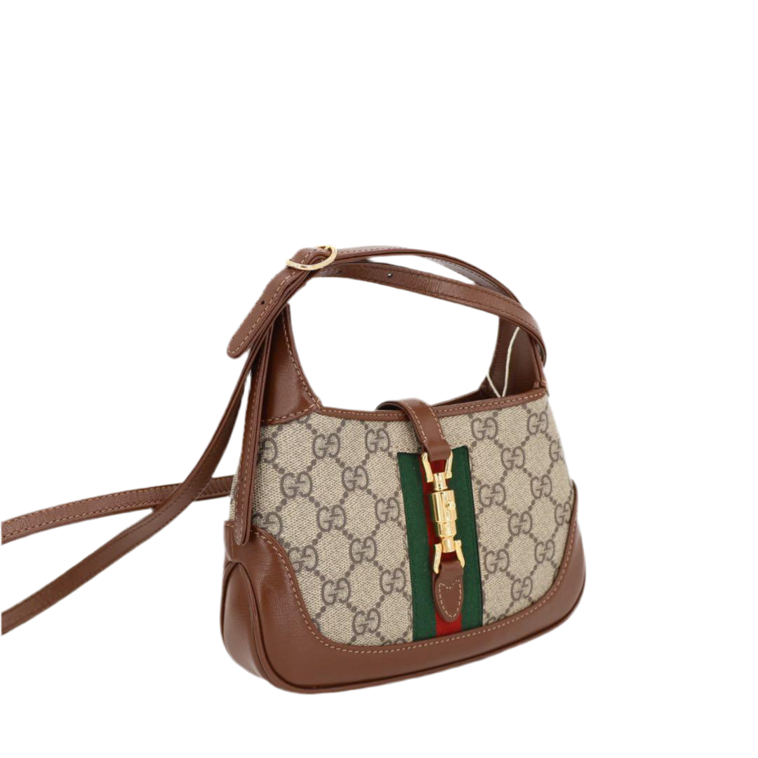 グッチ GUCCI ジャッキー1961 ミニバッグ ベージュ×ブラウン GGスプリームキャンバス×レザー 637092