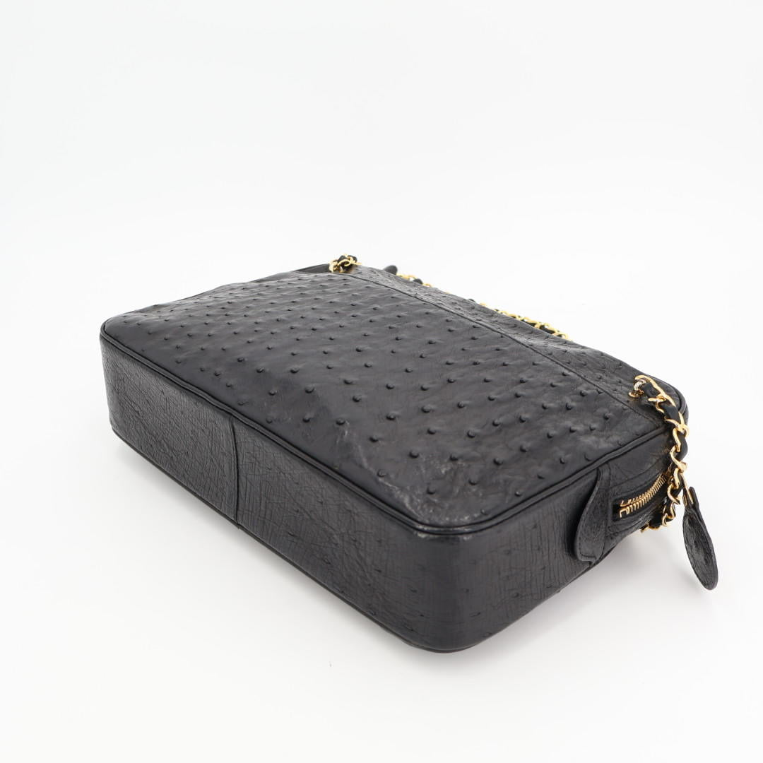 シャネル CHANEL シャネル オーストリッチ チェーンショルダーバッグ
