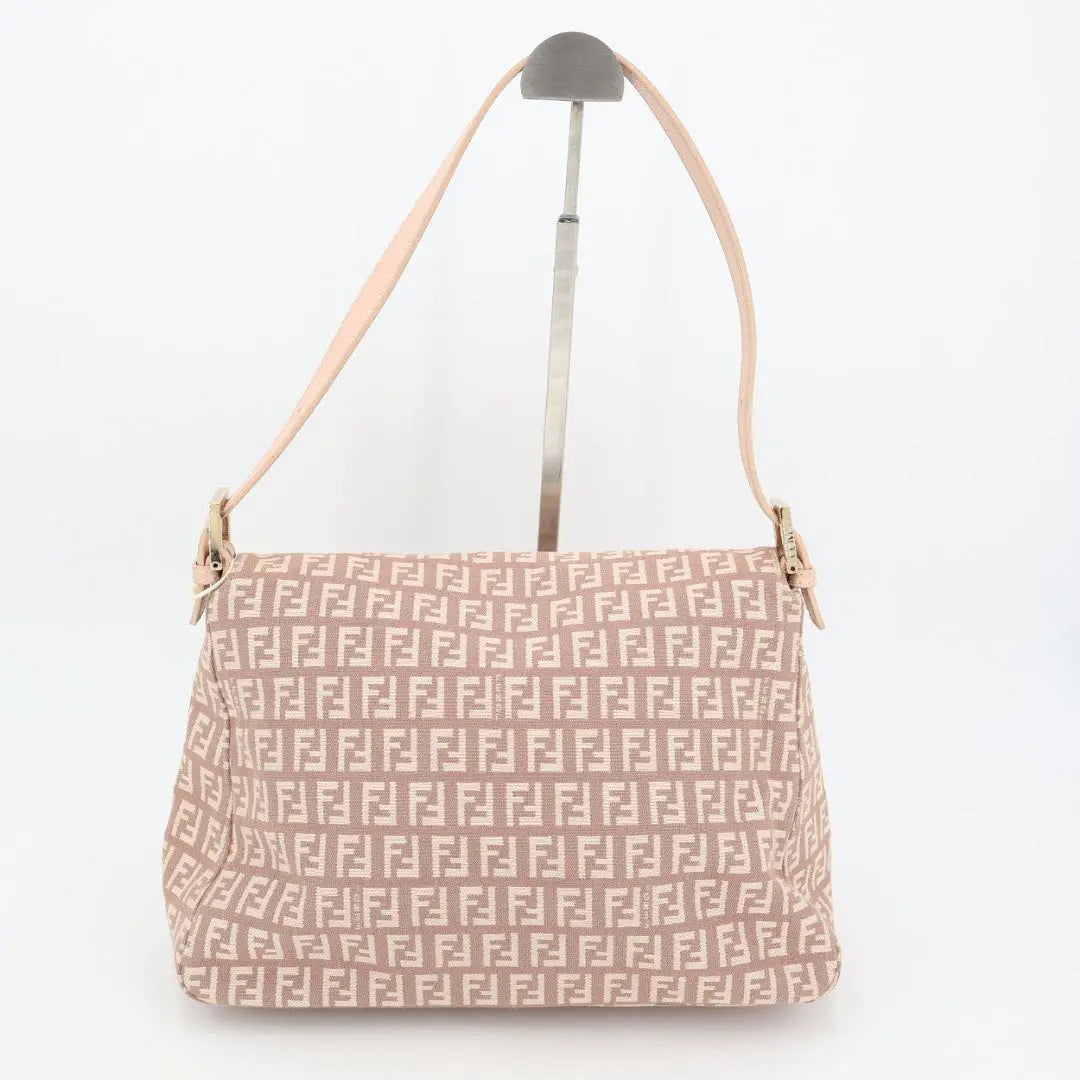 フェンディ Fendi ズッキーノ マンマバケット キャンバス×レザー ショルダーバッグ
