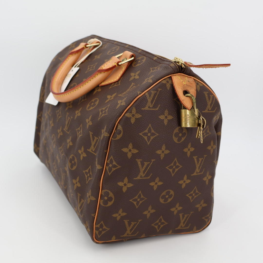 ルイ ヴィトン LOUIS VUITTON モノグラム スピーディ30 M41108 ハンドバッグ ブラウン
