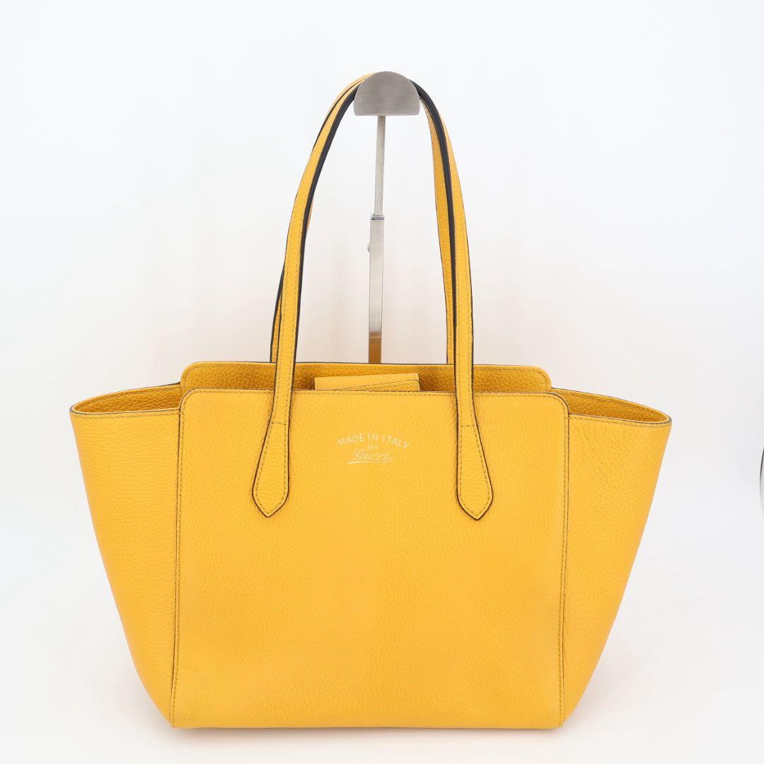 グッチ GUCCI スウィング イエロー ゴールド金具 レザー 354397 トートバッグ ショルダーバッグ