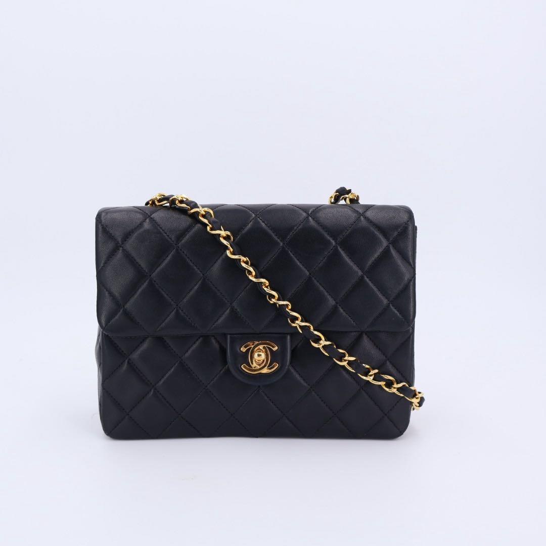 シャネル CHANEL ミニマトラッセ ラムスキン シングルフラップ シングルチェーンバッグ